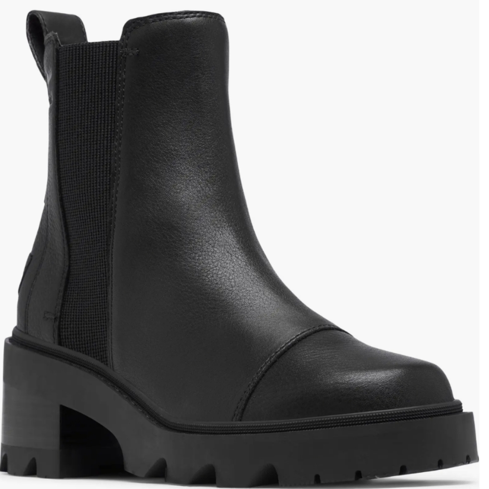Sorel NEW NWT Womens Black Leather Chelsea Joan Now Boots Booties Waterproof - Picture 2 of 8